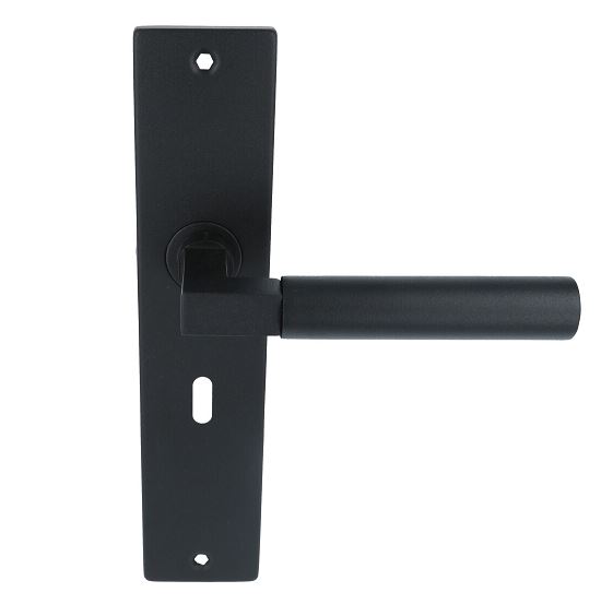 Deurkruk Bauhaus Massief Zwart Op Schild SL56