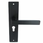 Deurkruk Basis Vierkant Zwart Op Schild PC55