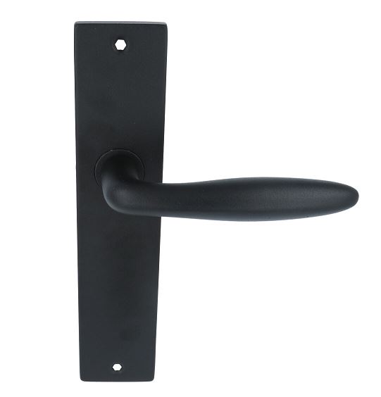 Deurkruk Sigaar model Massief Zwart Op Schild Blind