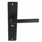 Deurkruk Basis Rond Zwart Op Schild WC63/8