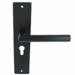 Deurkruk Basis Rond Zwart Op Schild PC55