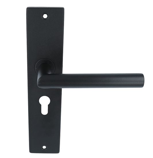 Deurkruk Basis Rond Zwart Op Schild PC55