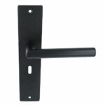 Deurkruk Basis Rond Zwart Op Schild SL56