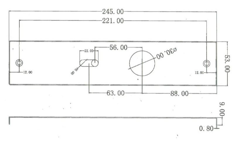 Deurkruk Basis Rond Zwart Op Schild SL56