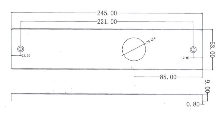 Deurkruk Basis Rond Zwart Op Schild Blind