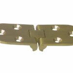 Klepscharnier ovaal 81 x 35 x 2,5 mm mat messing