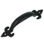 Vaste handgreep ijzer zwart 125 mm