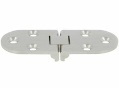 Klepscharnier ovaal 81 x 35 x 2,5 mm nikkel