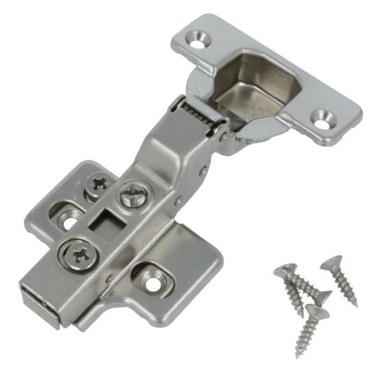 Keukenscharnier, softclose, vernikkeld, tbv half opdekdeurtjes - Afbeelding 2