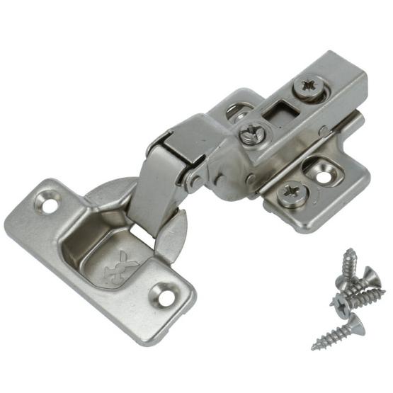 Keukenscharnier, softclose, vernikkeld, tbv invallende deurtjes