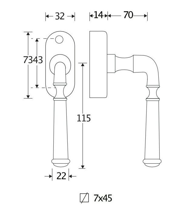 Draaikiepgarnituur Gent ijzer zwart