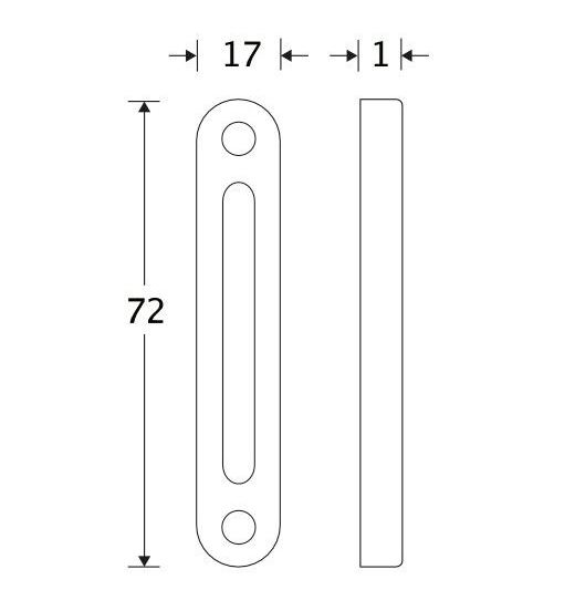 Sluitplaat tbv raamboom ijzer zwart
