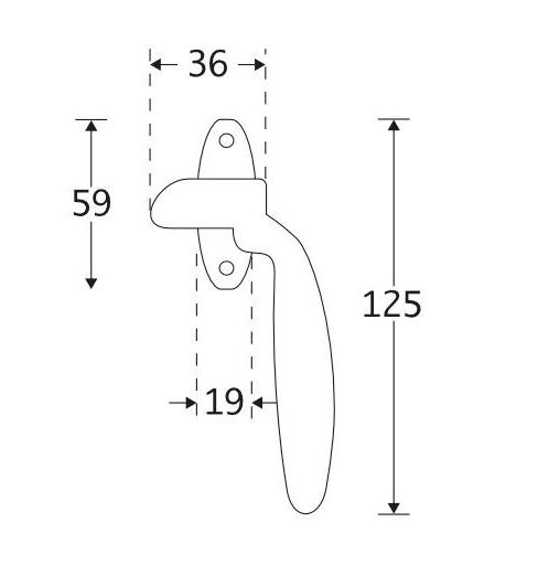 Raamboom Met Sluitplaat Dudok Links ijzer zwart