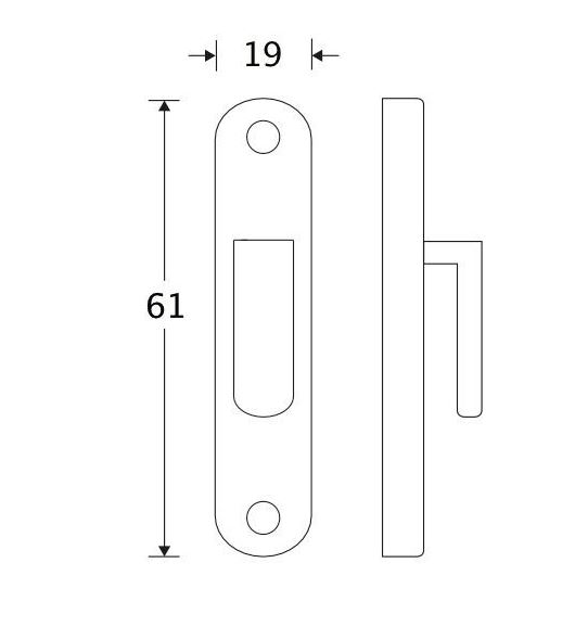 Sluithaak tbv raamboom ijzer zwart