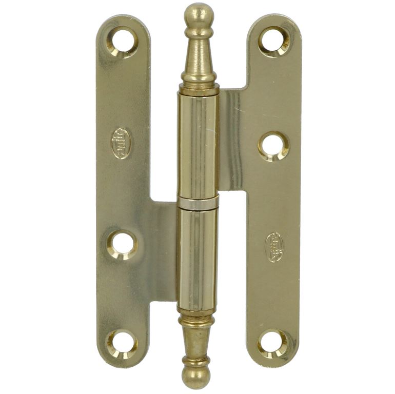 Paumellescharnier met kroonkop 100 x 56 x 2 mm rechts goud