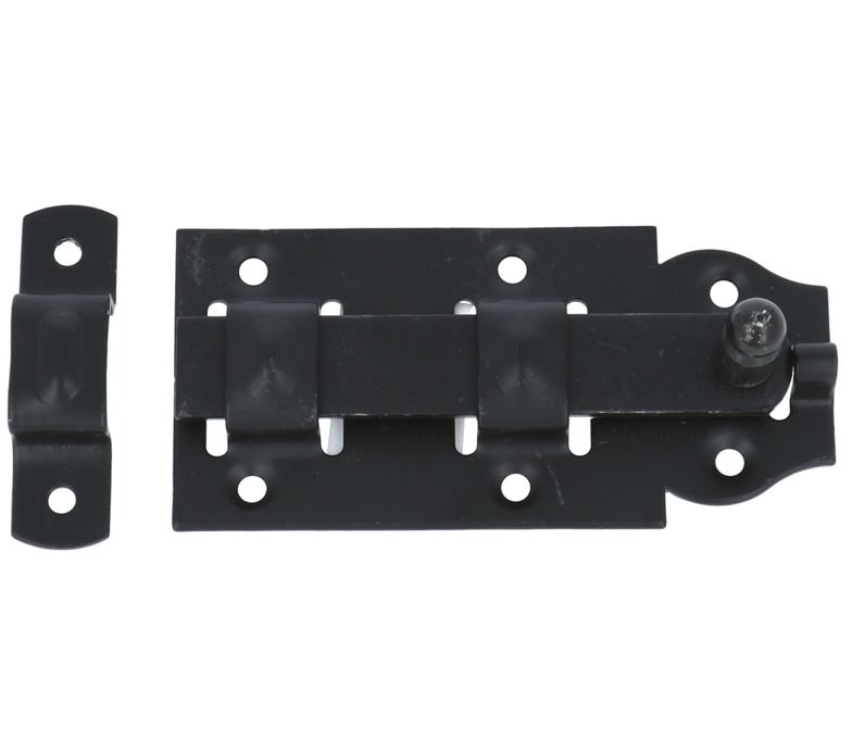 Starx rolschuif met ronde knop en sluitlus 100 mm zwart