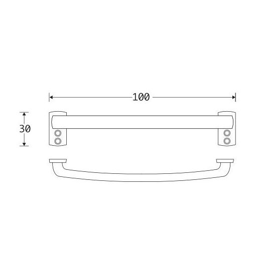 Raamgreep Haags model 100mm ijzer zwart