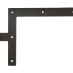 Hoekheng 40 cm recht voor draaipen 14 mm staal zwart