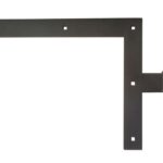 Hoekheng rechts 30 cm recht voor draaipen 14 mm staal zwart