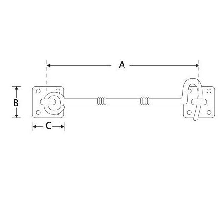 Kajuithaak 125mm ijzer zwart