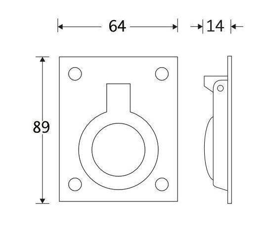 Luikring Oxford ijzer zwart