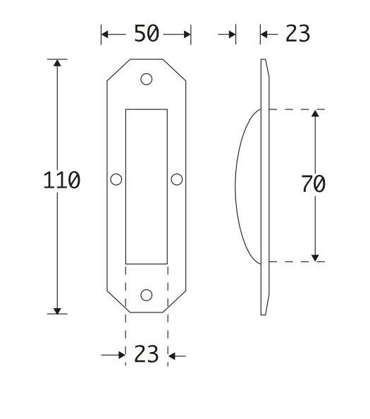 Schuifdeurkom Oxford ijzer zwart