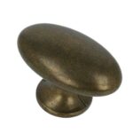 Knop Ovaal 60x38 mm brons Antiek