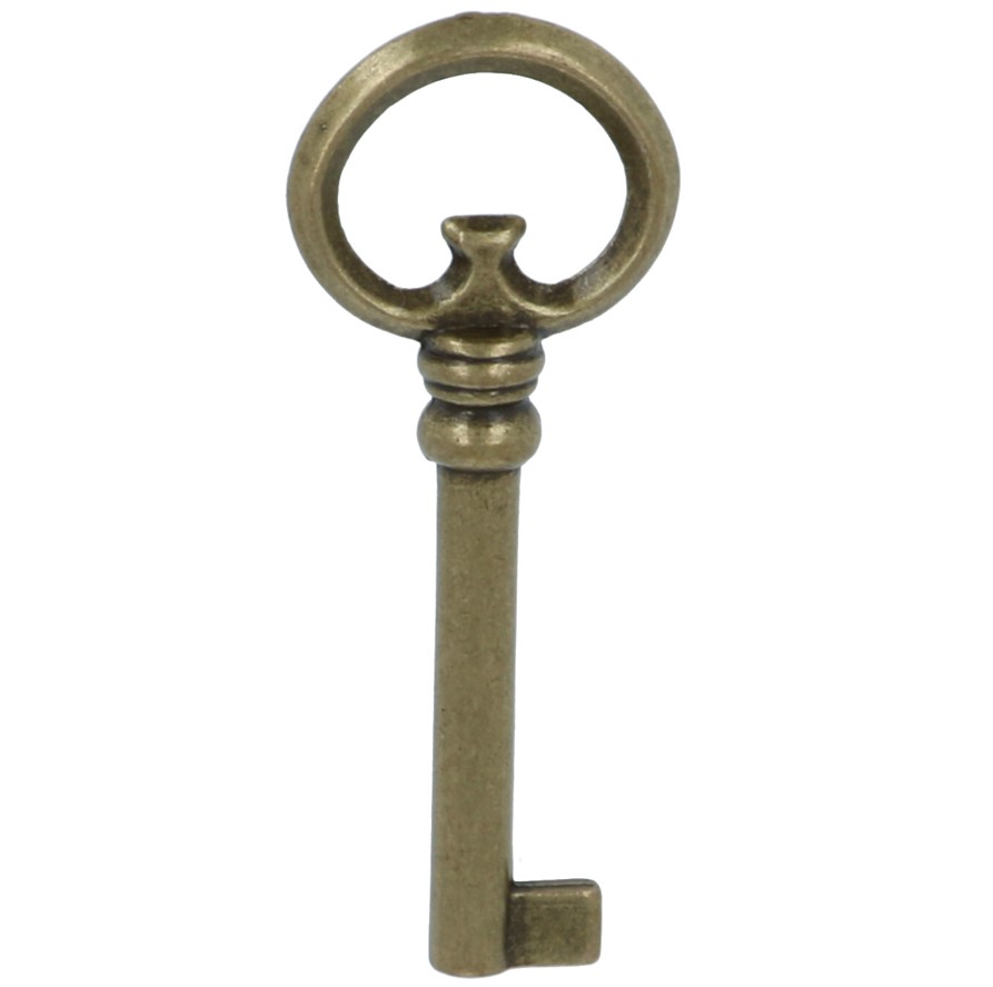 Sleutel zamak brons antiek 80 mm