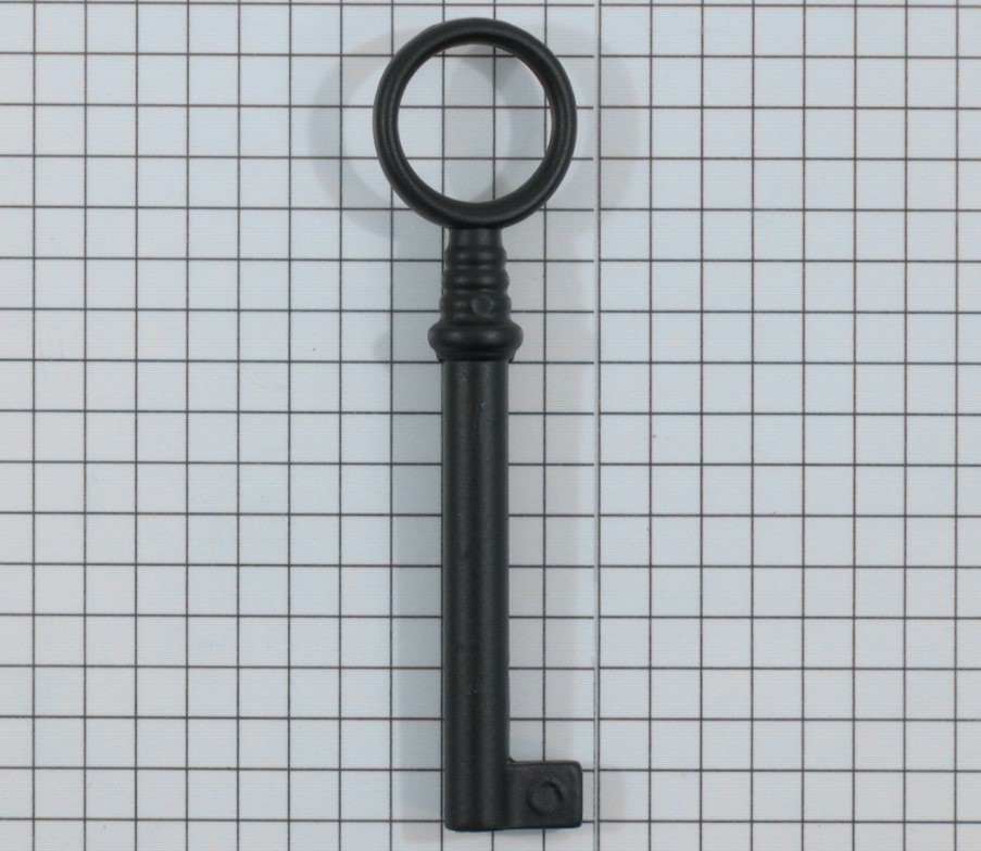 Sleutel zamak mat zwart 78 mm