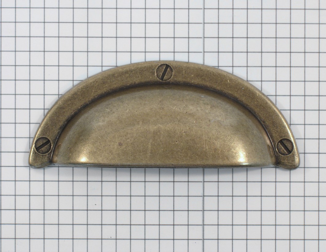 Komgreep brons antiek 64 mm