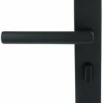 Deurklink op schild links toiletsluiting 63/8 mm BASICS LBII-19P13WC mat zwart