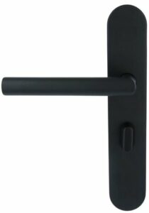 Deurklink op schild links toiletsluiting 63/8 mm BASICS LBII-19P13WC mat zwart