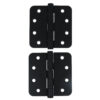 Kogellagerscharnier 89x89 mm ronde hoek zwart