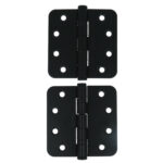 Kogellagerscharnier 89x89 mm ronde hoek zwart