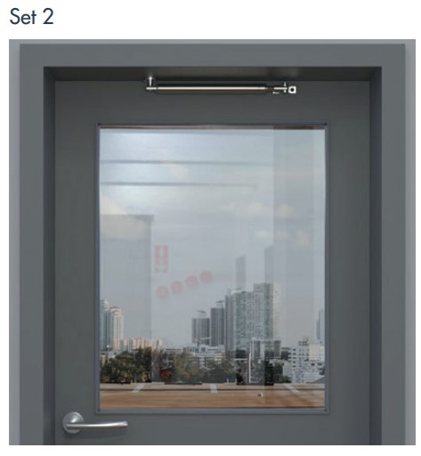 Dictator deuropeningsbegrenzer 50 kg, 95 ° bevestigingsset 2 met vastzetting