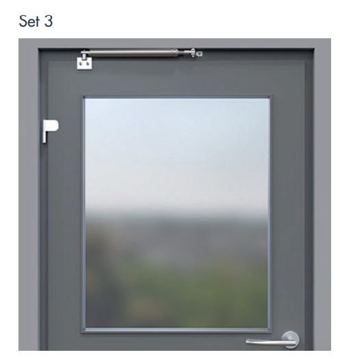 Dictator deuropeningsbegrenzer 50 kg, 95 ° bevestigingsset 3 met vastzetting