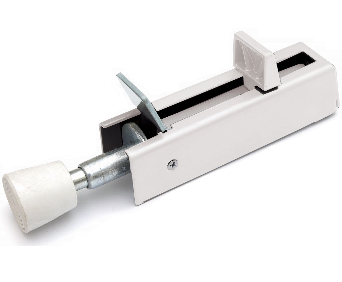 Deurvastzetter voetstift 30x122 mm wit