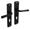 Intersteel deurkruk Helena op schild 230x44mm PC72 zwart