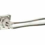 Deurkruk op geveerd vierkant rozet Linea glans nikkel