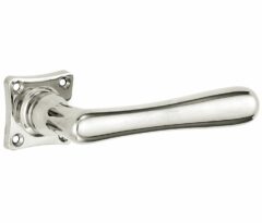 Deurkruk op ongeveerd vierkant rozet Linea glans nikkel