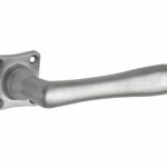 Deurkruk op ongeveerd vierkant rozet Linea mat nikkel ongelakt