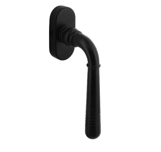 Intersteel raamkruk Helena op ovale rozet zwart