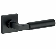 Deurkruk op geveerd rozet verdekt Bauhaus mat zwart