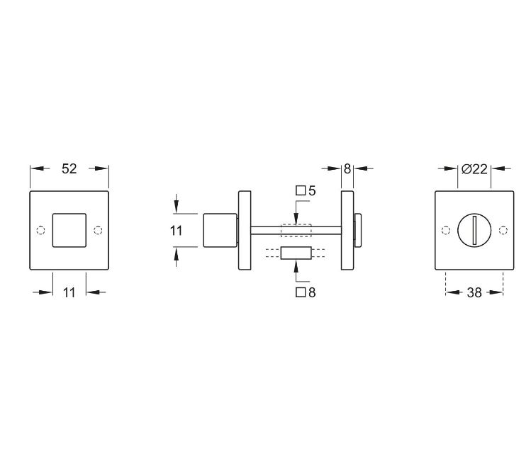 WC-Sluiting 5-8 mm Bauhaus verdekt mat zwart