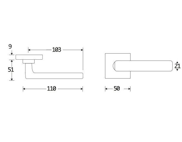 Deurkruk op geveerd rozet verdekt Padania glans nikkel