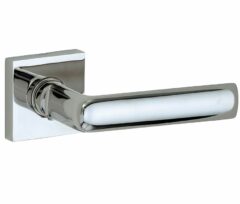 Deurkruk op geveerd rozet verdekt Padania glans chroom