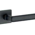 Deurkruk op geveerd rozet verdekt Padania mat zwart