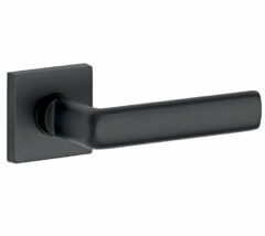 Deurkruk op geveerd rozet verdekt Padania mat zwart