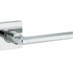 Deurkruk op geveerd rozet verdekt Piatto glans chroom