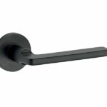Deurkruk op geveerd rozet Piatto/Vivo mat zwart